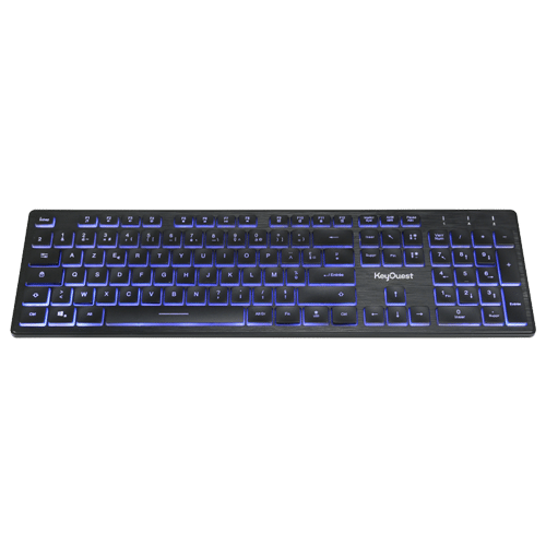 Clavier office filaire lumineux noir