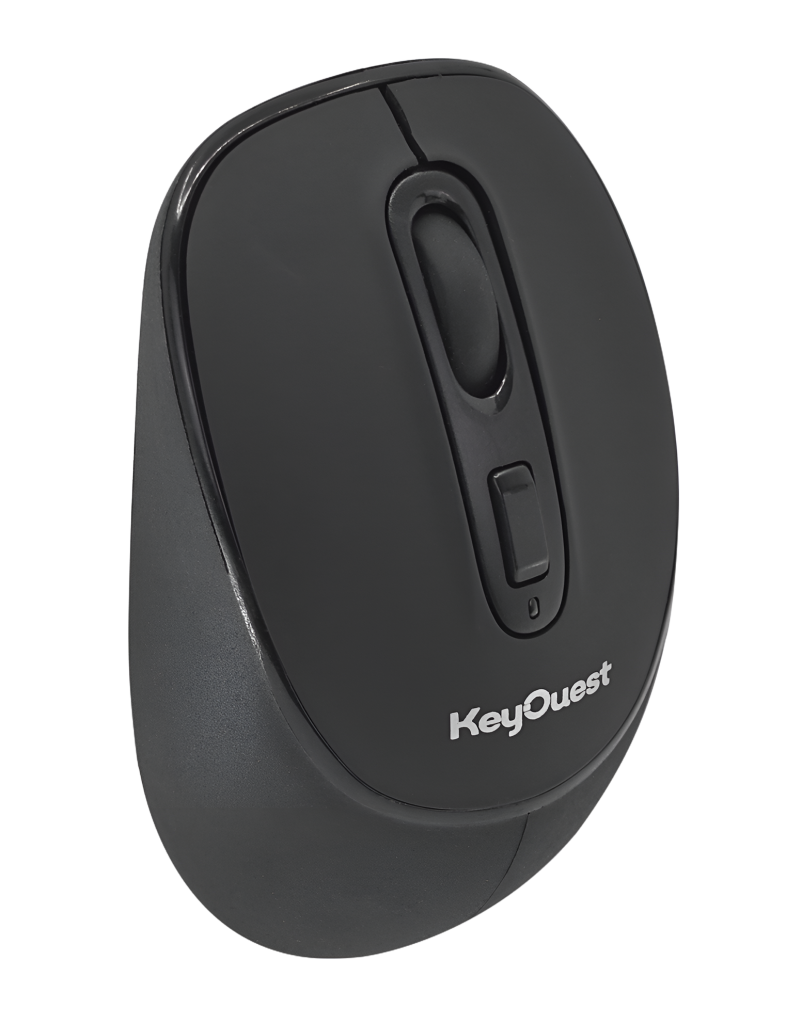Mouse Wireless KeyOuest KO010860 – Ottico, Nero, Design Ergonomico Per Ufficio