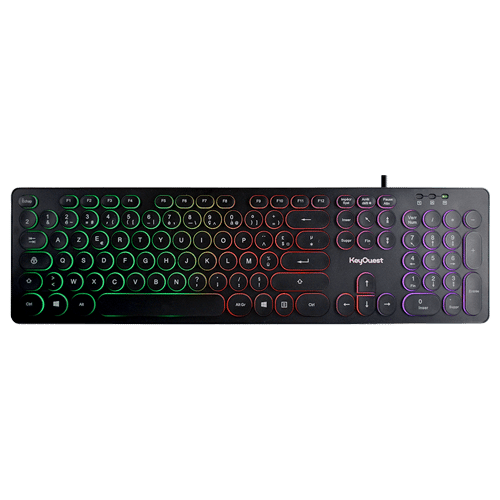 Clavier lumineux filaire Circle office noir