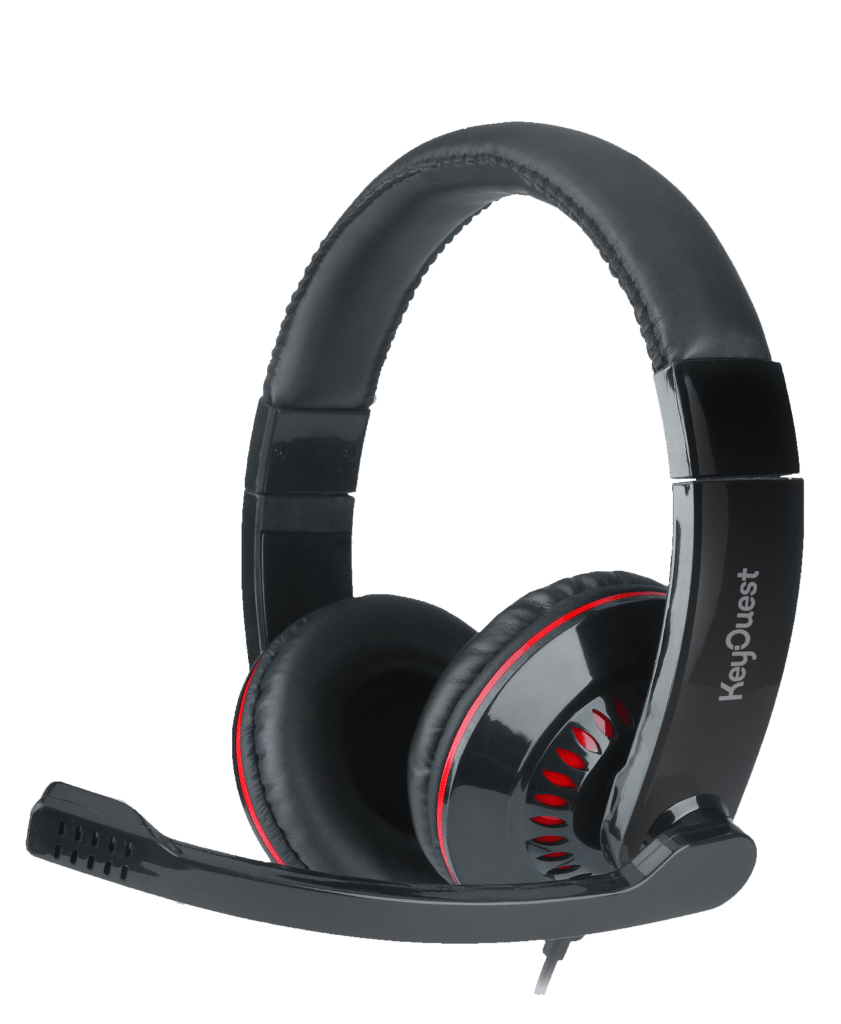 casque audio filaire avec micro télétravail bureau ajustable