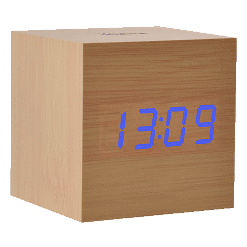 réveil bois clair Keytime