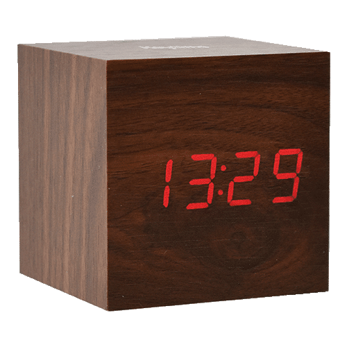 réveil bois foncé Keytime