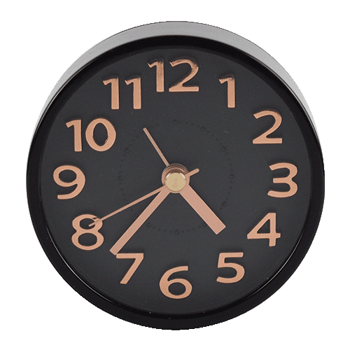 réveil quartz noir