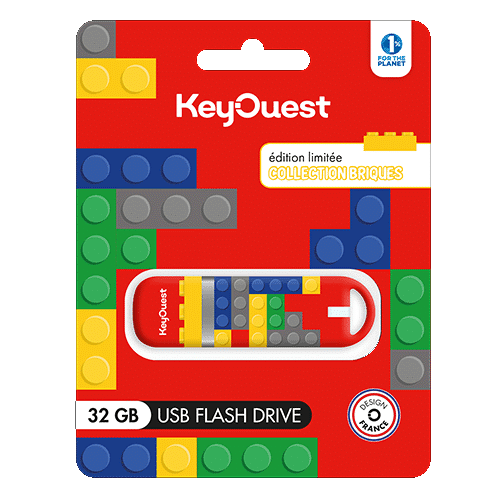 clé USB brique rouge 32 go KeyOuest