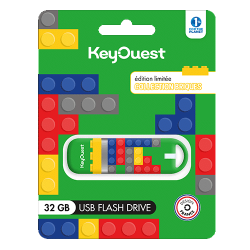 clé USB brique vert 32 go KeyOuest